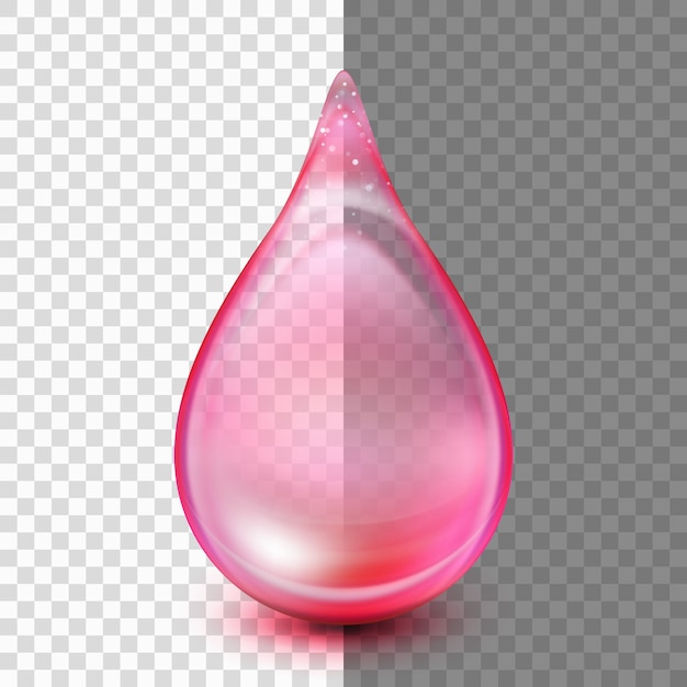 Gota aislada sobre fondo transparente.