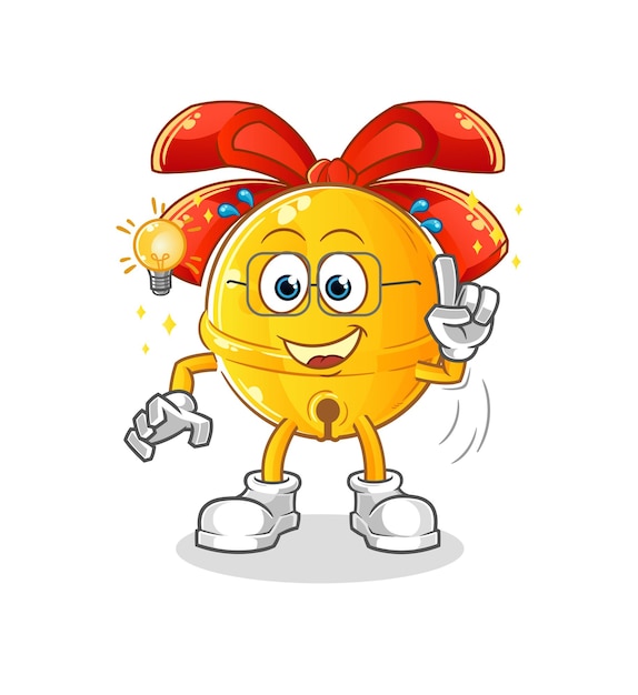 Gota de chocolate tiene una idea de dibujos animados. vector de mascota