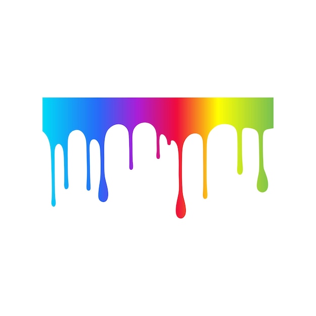 Gotas abstractas de pintura en el color de un arco iris