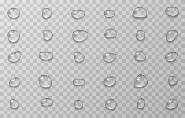 Gotas de agua realistas de ilustración de condensación