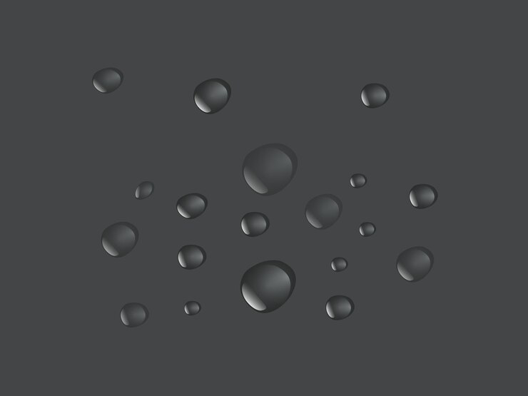 Vector gotas de agua sobre una superficie