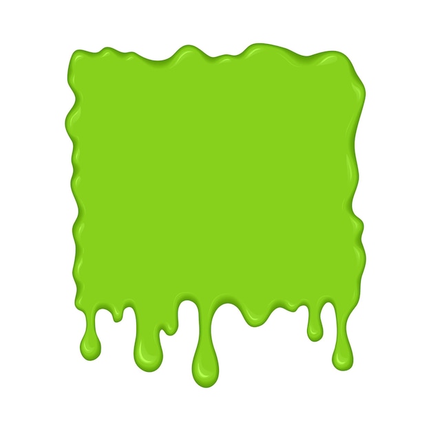 Gotas de limo verde de ilustración vectorial