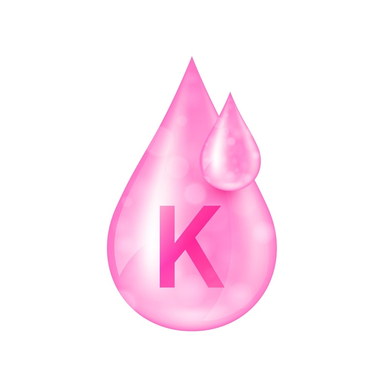 Vector las gotas de minerales de potasio rosa solución vitaminas complejo esencial gotas de agua de la naturaleza
