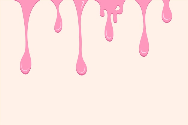 Gotas de pintura rosa vibrante efecto de pintura goteante ilustración vectorial