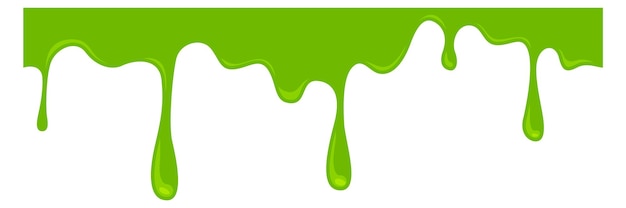 Gotas de pintura verde Frontera de dibujos animados de limo creativo
