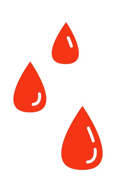 Gotas de sangre planas