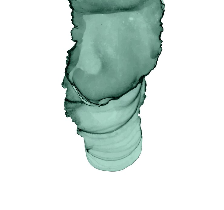 Goteo de tinta de alcohol aislado Punto liso de forma líquida abstracta en color gris Dibujo en acuarela de tinta Elemento de diseño gráfico Esbozo de textura de agua sobre un fondo blanco Ilustración vectorial