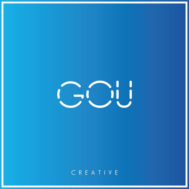 GOU Premium Vector último diseño de logotipo diseño creativo logotipo vector ilustración monograma logotipo mínimo
