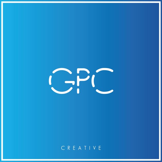 GPC Premium Vector último diseño de logotipo diseño creativo logotipo vector ilustración monograma logotipo mínimo