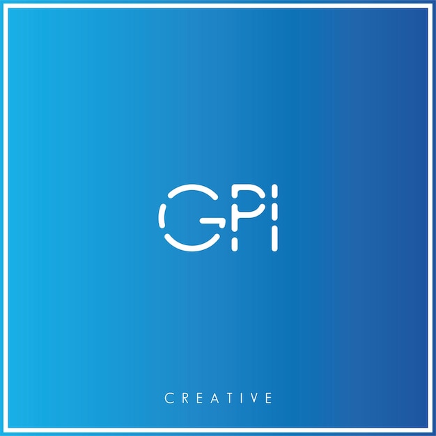 GPI Premium Vector último diseño de logotipo diseño creativo logotipo vector ilustración monograma logotipo mínimo