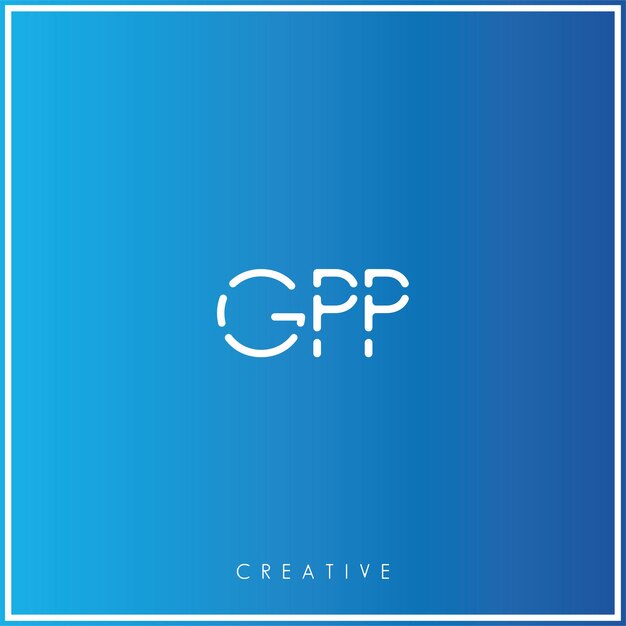 GPP Premium Vector último diseño de logotipo diseño creativo logotipo vector ilustración monograma logotipo mínimo