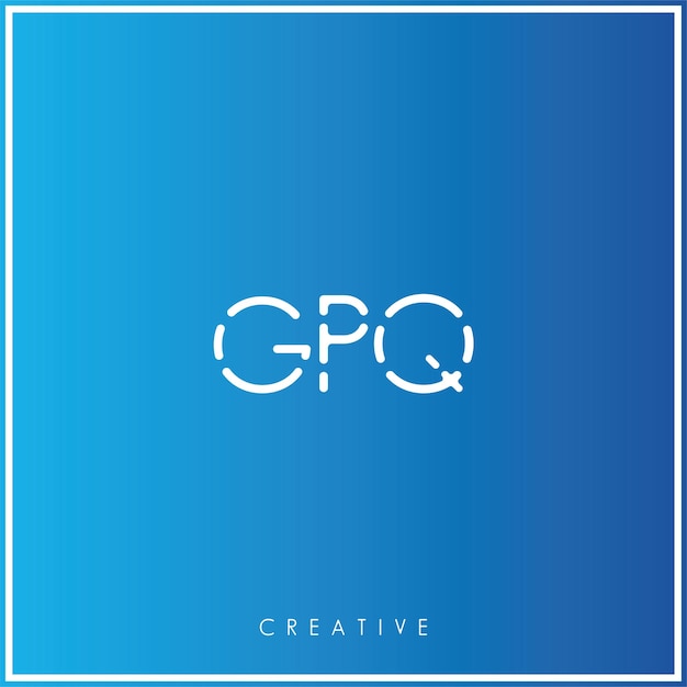 GPQ Premium Vector último diseño de logotipo diseño creativo logotipo vector ilustración monograma logotipo mínimo