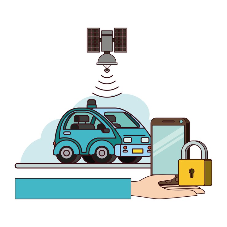 Vector gps application set icons 