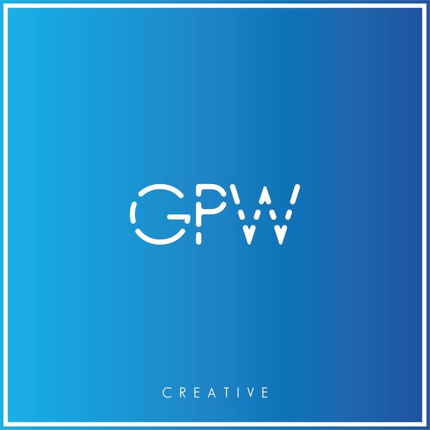 GPW Premium Vector último diseño de logotipo diseño creativo logotipo vector ilustración monograma logotipo mínimo