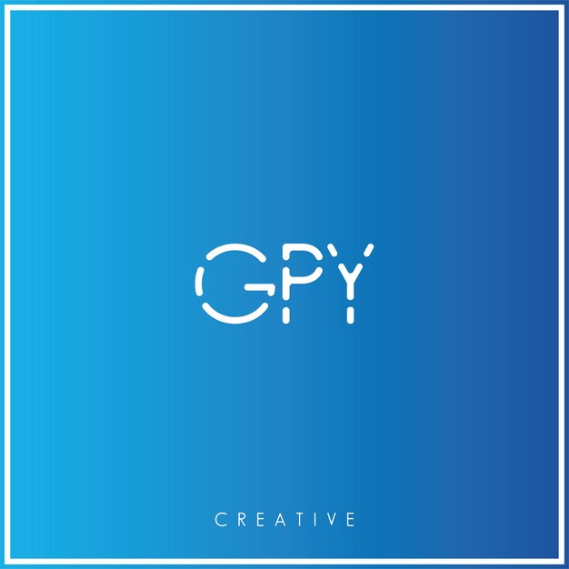 Gpy premium vector último diseño de logotipo diseño creativo logotipo vector ilustración monograma logotipo mínimo