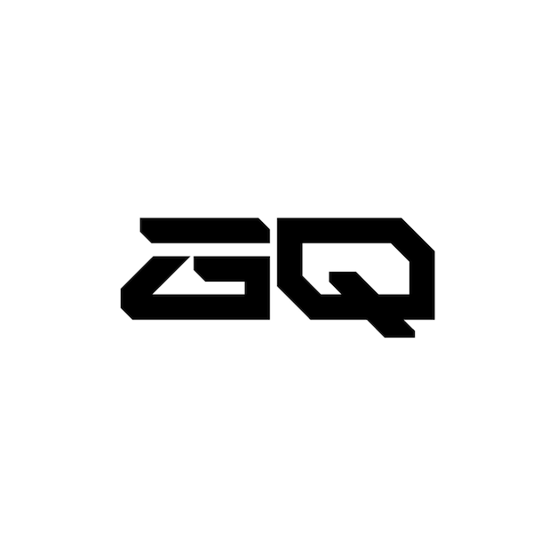 GQ monograma diseño del logotipo letra texto nombre símbolo monocromático logotipo alfabeto carácter logotipo simple