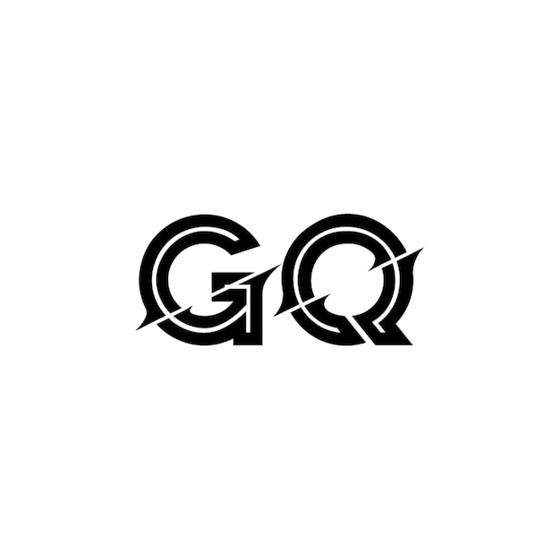GQ monograma logotipo diseño carta texto nombre símbolo monocromo logotipo alfabeto carácter simple logotipo