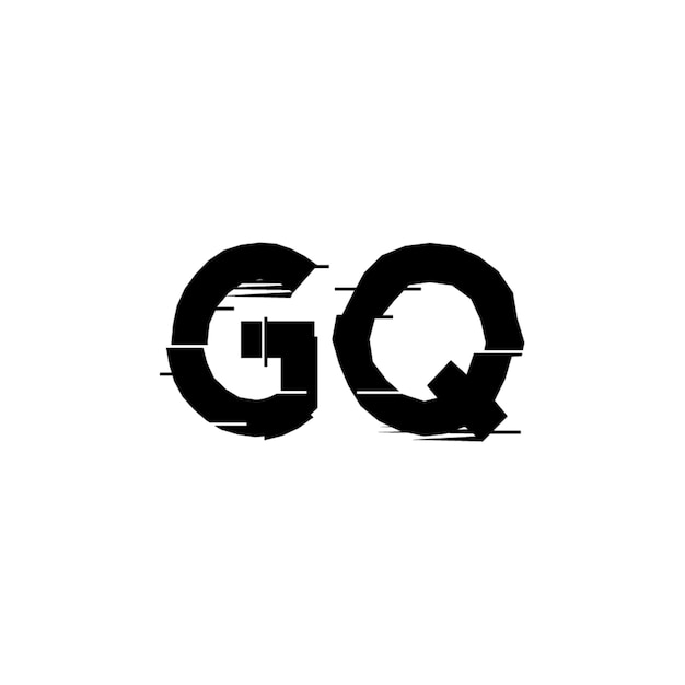 GQ monograma logotipo diseño carta texto nombre símbolo monocromo logotipo alfabeto carácter simple logotipo