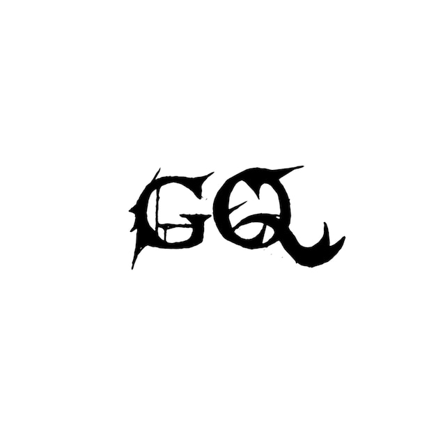 GQ monograma logotipo diseño carta texto nombre símbolo monocromo logotipo alfabeto carácter simple logotipo