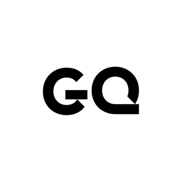 GQ monograma logotipo diseño carta texto nombre símbolo monocromo logotipo alfabeto carácter simple logotipo