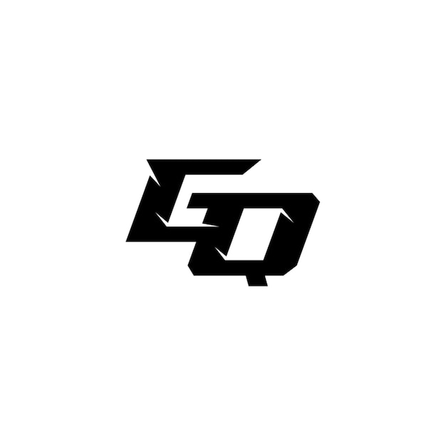 GQ monograma logotipo diseño carta texto nombre símbolo monocromo logotipo alfabeto carácter simple logotipo