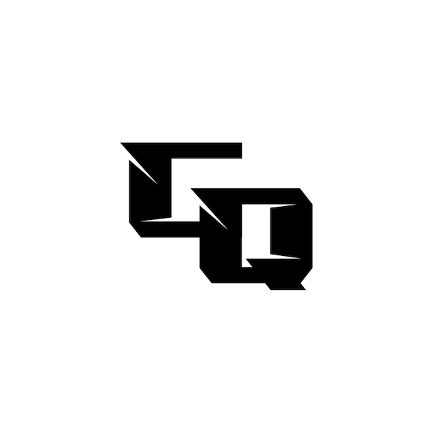 GQ monograma logotipo diseño carta texto nombre símbolo monocromo logotipo alfabeto carácter simple logotipo