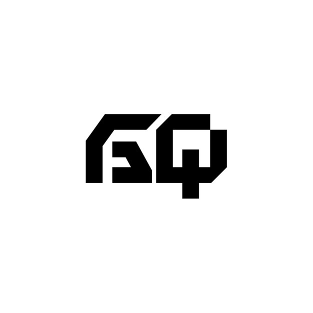 GQ monograma logotipo diseño carta texto nombre símbolo monocromo logotipo alfabeto carácter simple logotipo
