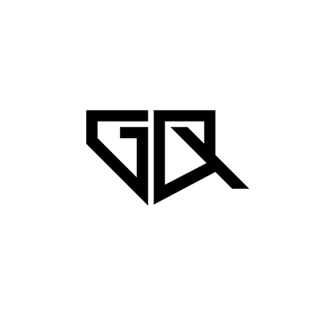 GQ monograma logotipo diseño carta texto nombre símbolo monocromo logotipo alfabeto carácter simple logotipo