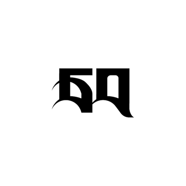 GQ monograma logotipo diseño carta texto nombre símbolo monocromo logotipo alfabeto carácter simple logotipo