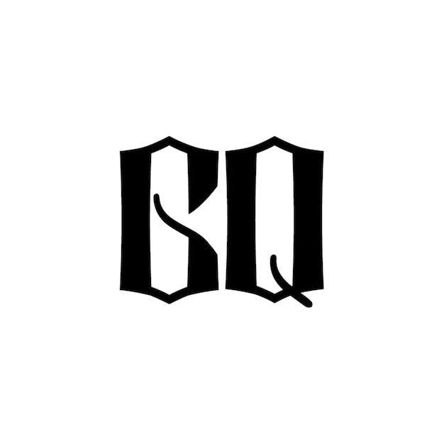 GQ monograma logotipo diseño carta texto nombre símbolo monocromo logotipo alfabeto carácter simple logotipo