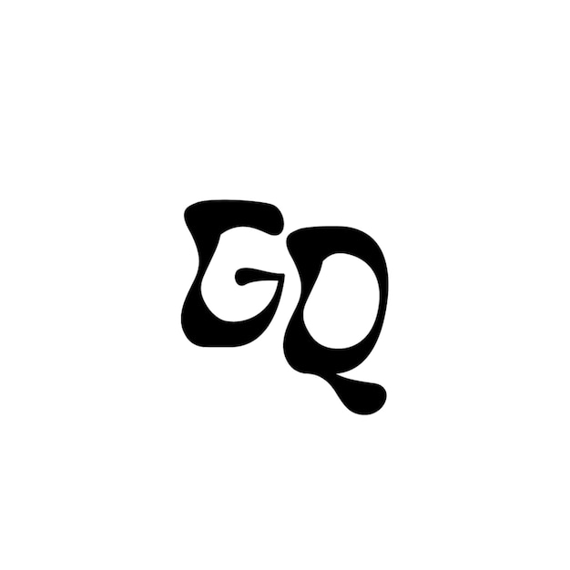 GQ monograma logotipo diseño carta texto nombre símbolo monocromo logotipo alfabeto carácter simple logotipo