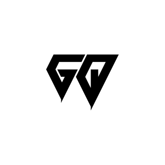 GQ monograma logotipo diseño carta texto nombre símbolo monocromo logotipo alfabeto carácter simple logotipo