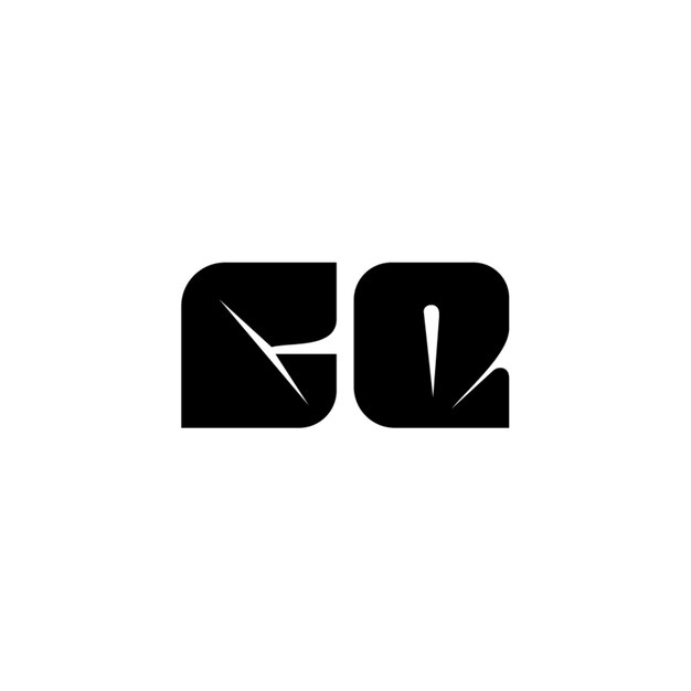 GQ monograma logotipo diseño carta texto nombre símbolo monocromo logotipo alfabeto carácter simple logotipo