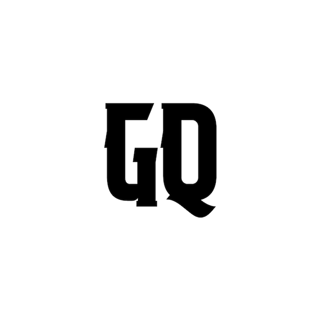 GQ monograma logotipo diseño carta texto nombre símbolo monocromo logotipo alfabeto carácter simple logotipo