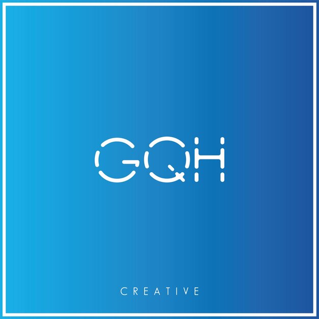 GQH Premium Vector último diseño de logotipo diseño creativo logotipo vector ilustración monograma logotipo mínimo