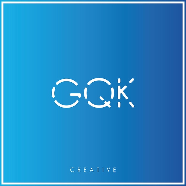 GQK Premium Vector último diseño de logotipo diseño creativo logotipo vector ilustración monograma logotipo mínimo