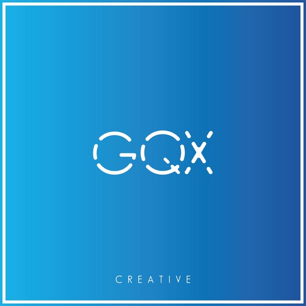 GQX Premium Vector último diseño de logotipo diseño creativo logotipo vector ilustración monograma logotipo mínimo