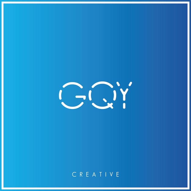 GQY Premium Vector último diseño de logotipo diseño creativo logotipo vector ilustración monograma logotipo mínimo