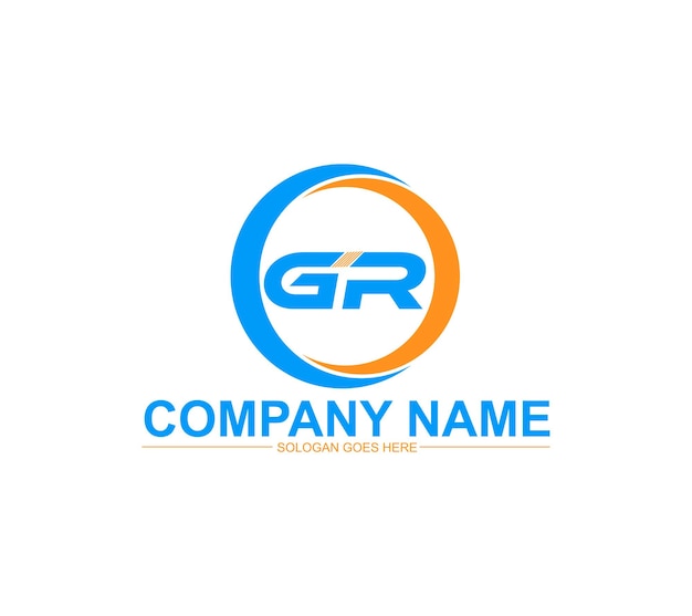 GR Diseño moderno del logotipo