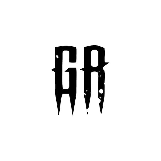 GR monograma logotipo diseño carta texto nombre símbolo monocromo logotipo alfabeto carácter simple logotipo