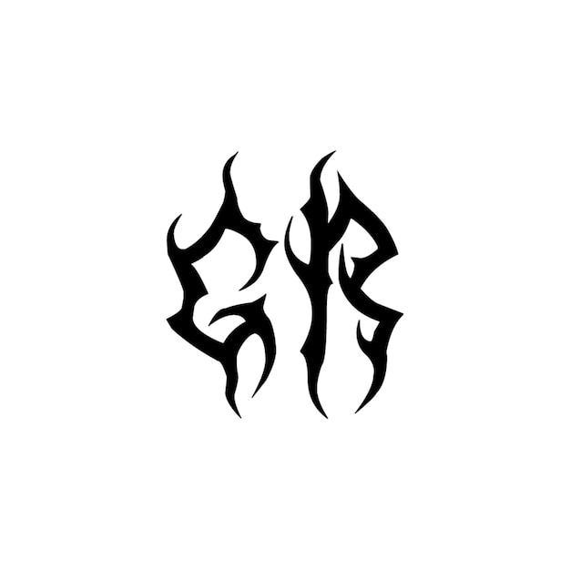GR monograma logotipo diseño carta texto nombre símbolo monocromo logotipo alfabeto carácter simple logotipo