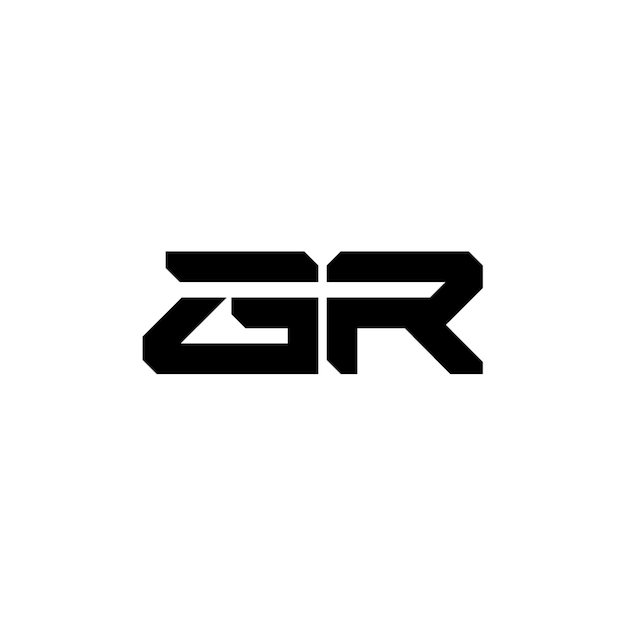 GR monograma logotipo diseño carta texto nombre símbolo monocromo logotipo alfabeto carácter simple logotipo