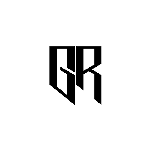 GR monograma logotipo diseño carta texto nombre símbolo monocromo logotipo alfabeto carácter simple logotipo