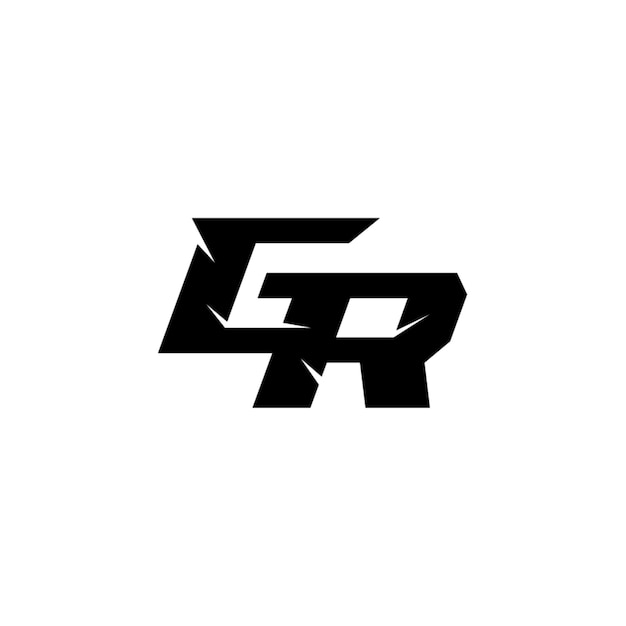 GR monograma logotipo diseño carta texto nombre símbolo monocromo logotipo alfabeto carácter simple logotipo