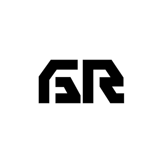 GR monograma logotipo diseño carta texto nombre símbolo monocromo logotipo alfabeto carácter simple logotipo