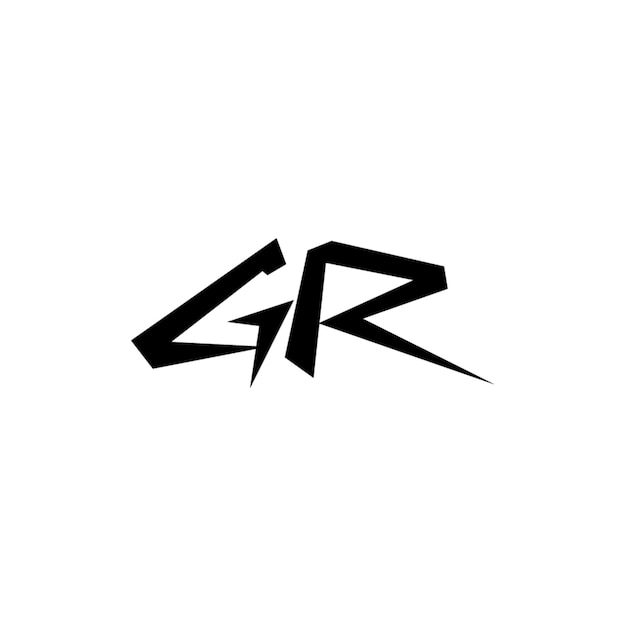 GR monograma logotipo diseño carta texto nombre símbolo monocromo logotipo alfabeto carácter simple logotipo