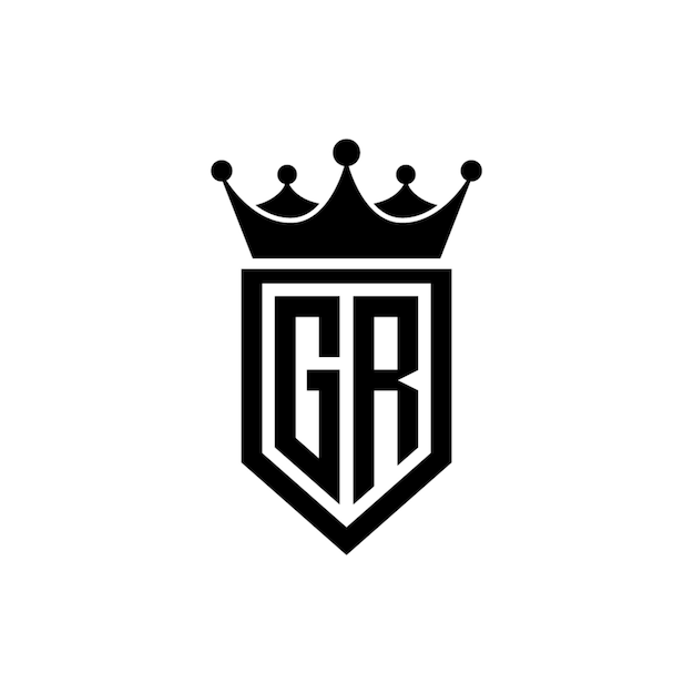 GR monograma logotipo diseño carta texto nombre símbolo monocromo logotipo alfabeto carácter simple logotipo