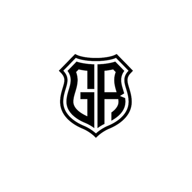 GR monograma logotipo diseño carta texto nombre símbolo monocromo logotipo alfabeto carácter simple logotipo