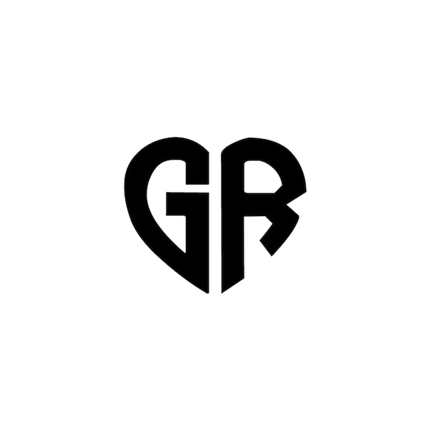 GR monograma logotipo diseño carta texto nombre símbolo monocromo logotipo alfabeto carácter simple logotipo