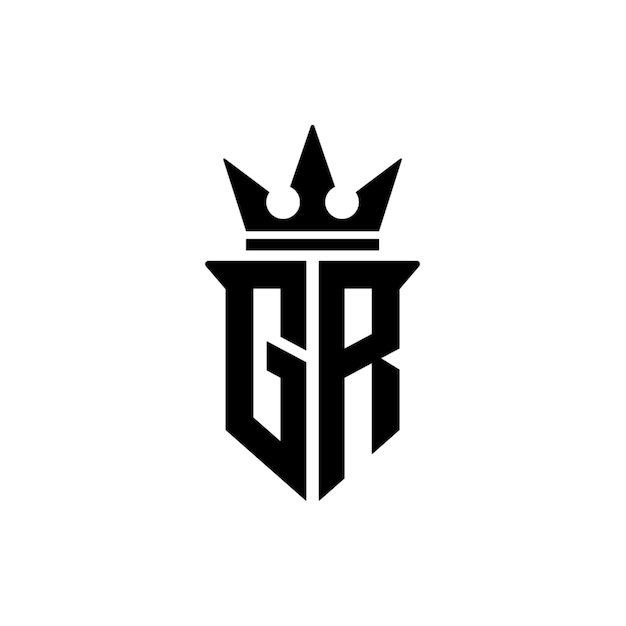 GR monograma logotipo diseño carta texto nombre símbolo monocromo logotipo alfabeto carácter simple logotipo